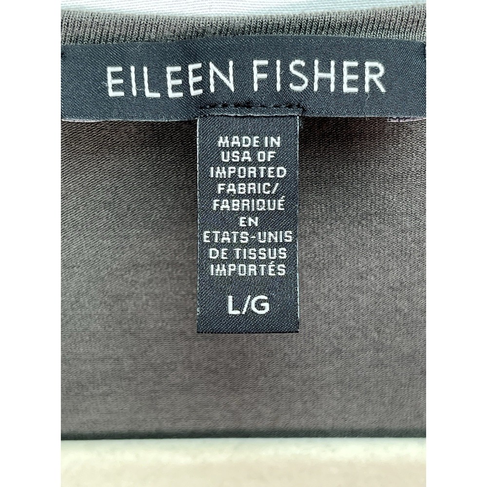Eileen Fisher Women's V-neck 3/4 Sleeve Olive Viscose Spandex Dress Size L - Picture 6 of 10